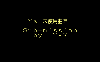 Ys 未使用曲集 Sub-mission